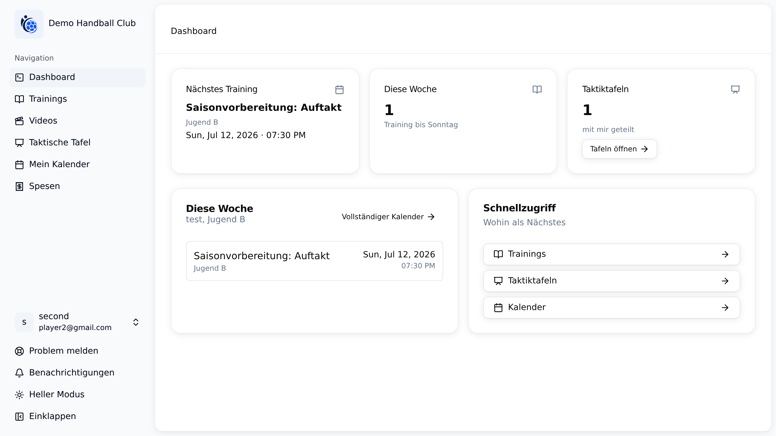 Persönliches Dashboard