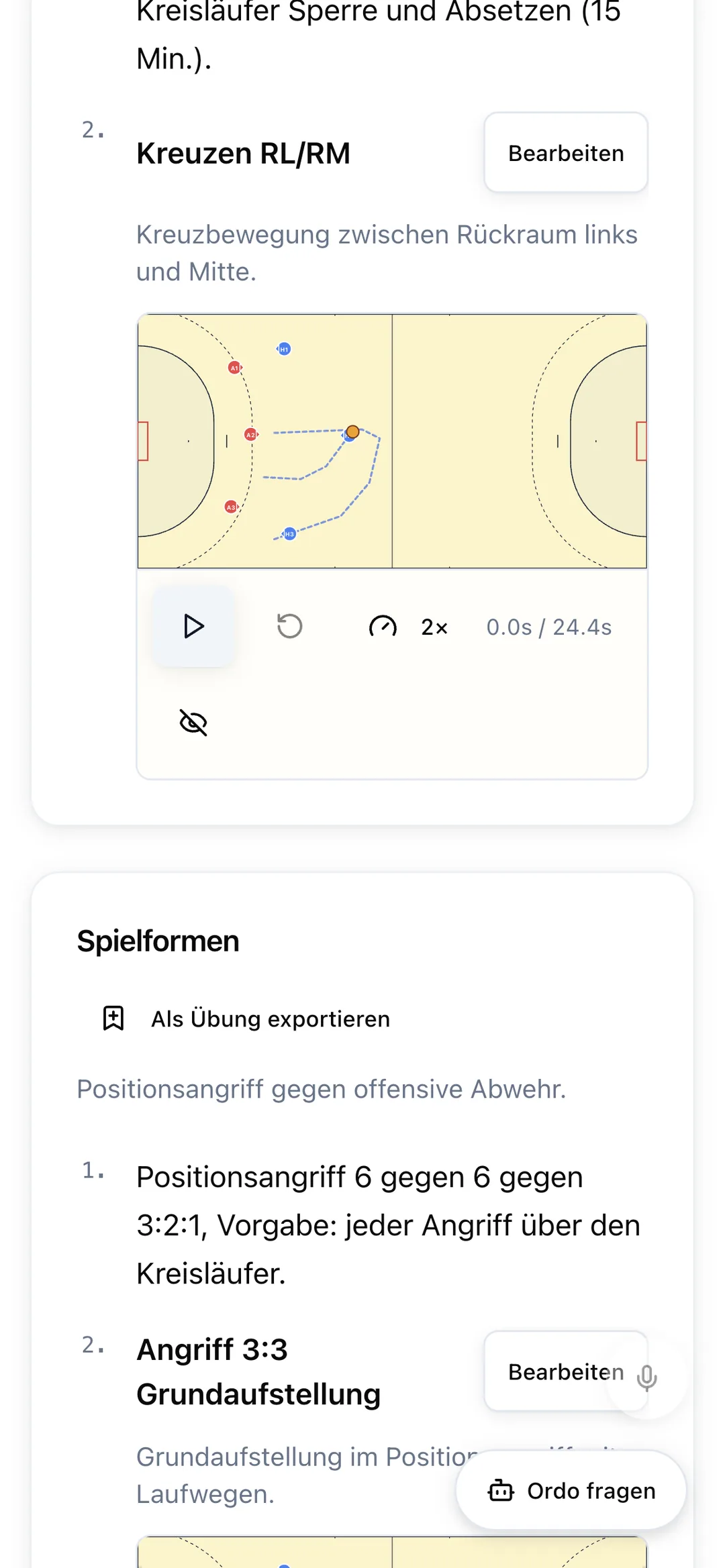 Geteilter Spielzug am Handy, aus der deutschen Demo